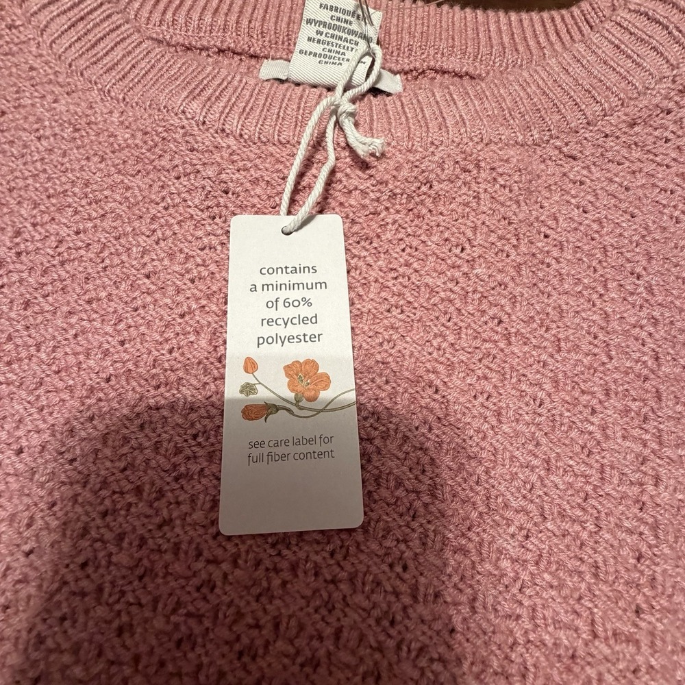 Haute Hippie Style Pink Tight-Knit Crew Neck Pullover Sweater XS Women - Picture 2 of 11